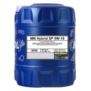 Mannol Hybrid SP 0W-16 20L