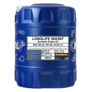 MANNOL LONGLIFE  504/507 5W30 20L